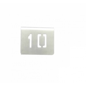 NUMERO MESA INOX Nº 10