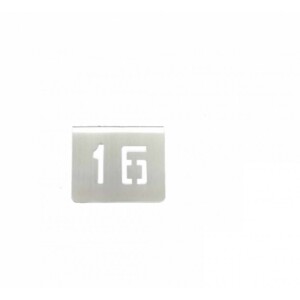 NUMERO MESA INOX Nº 16