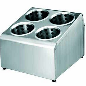 SOPORTE CUBIERTOS 4 VASOS INOX 33124