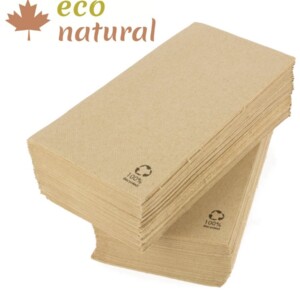 SERVILLETA 40X40 PLEG 1/8 ECONATURAL PUNTA PU