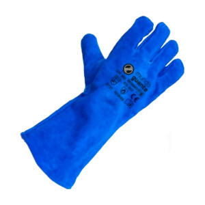 GUANTE IGNIFUGO LARGO CUERO AZUL (PAR) 10XL